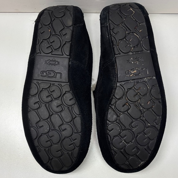 UGG Black Ascot Suede Men's Loafers with Wool Lining - Picture 12 of 12